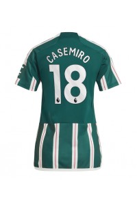 Manchester United Casemiro #18 Fotballdrakt Borte Klær Dame 2023-24 Korte ermer